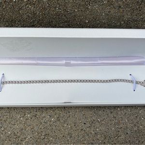 10k white gold diamond tennis bracelet